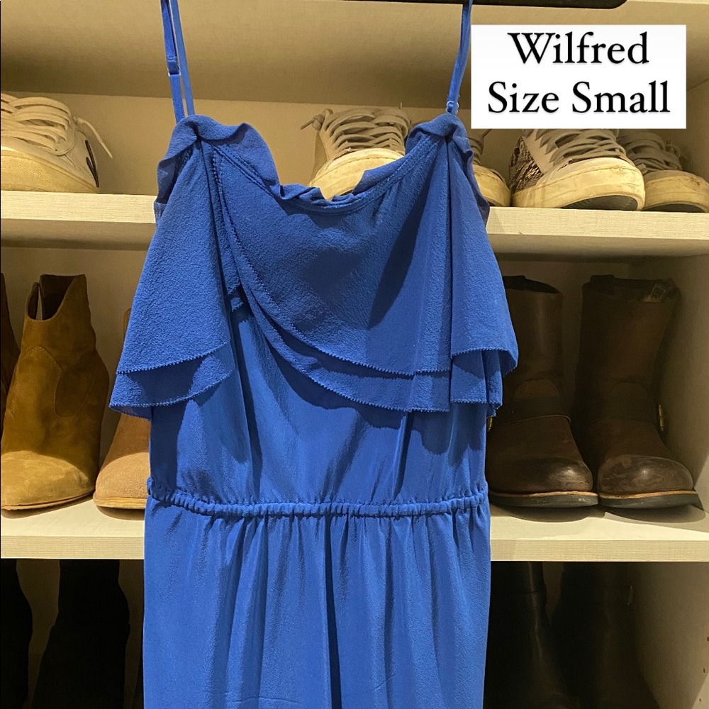 Blue Wilfred silk dress. Size small.